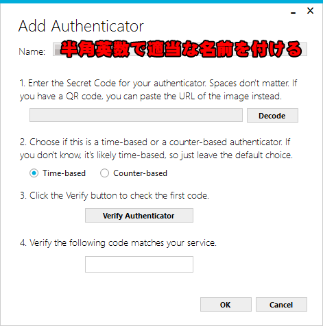 Add Authenticator