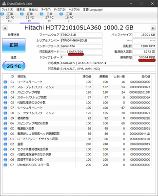 現在使用の旧型HDDを外付けに回す