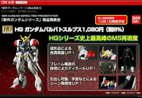 HG ガンダムバルバトスルプス1,080円（税8％）