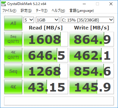 PLEXTOR PX-256M8PeG の実測値