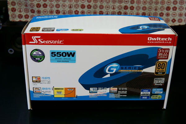 電源 ／ SEASONIC SSR-550RMS (80PLUS GOLD認証取得/550W) 