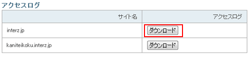 アクセスログ