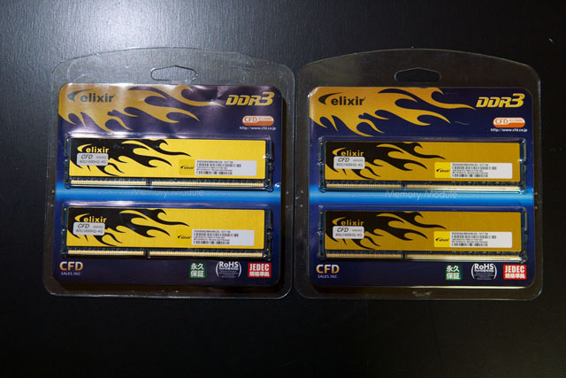 【メモリ】CFD elixir W3U1600HQ-4G【DDR3 PC3-12800 4GB】×4枚（16GB）